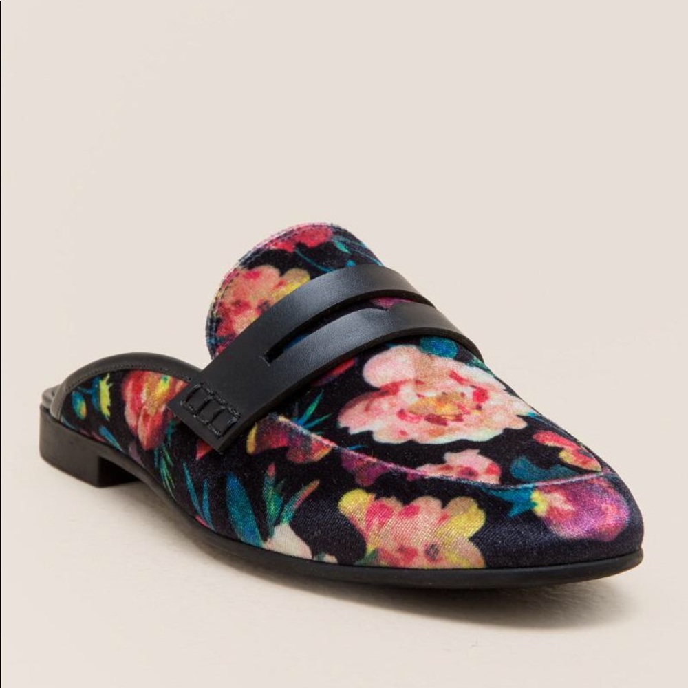 Francesca PAISLEY FLORAL MULES Slip-on Shoes - Picture 1 of 7